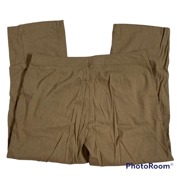 Eileen Fisher Linen Blend Straight Leg Trousers - Picture 3 of 16